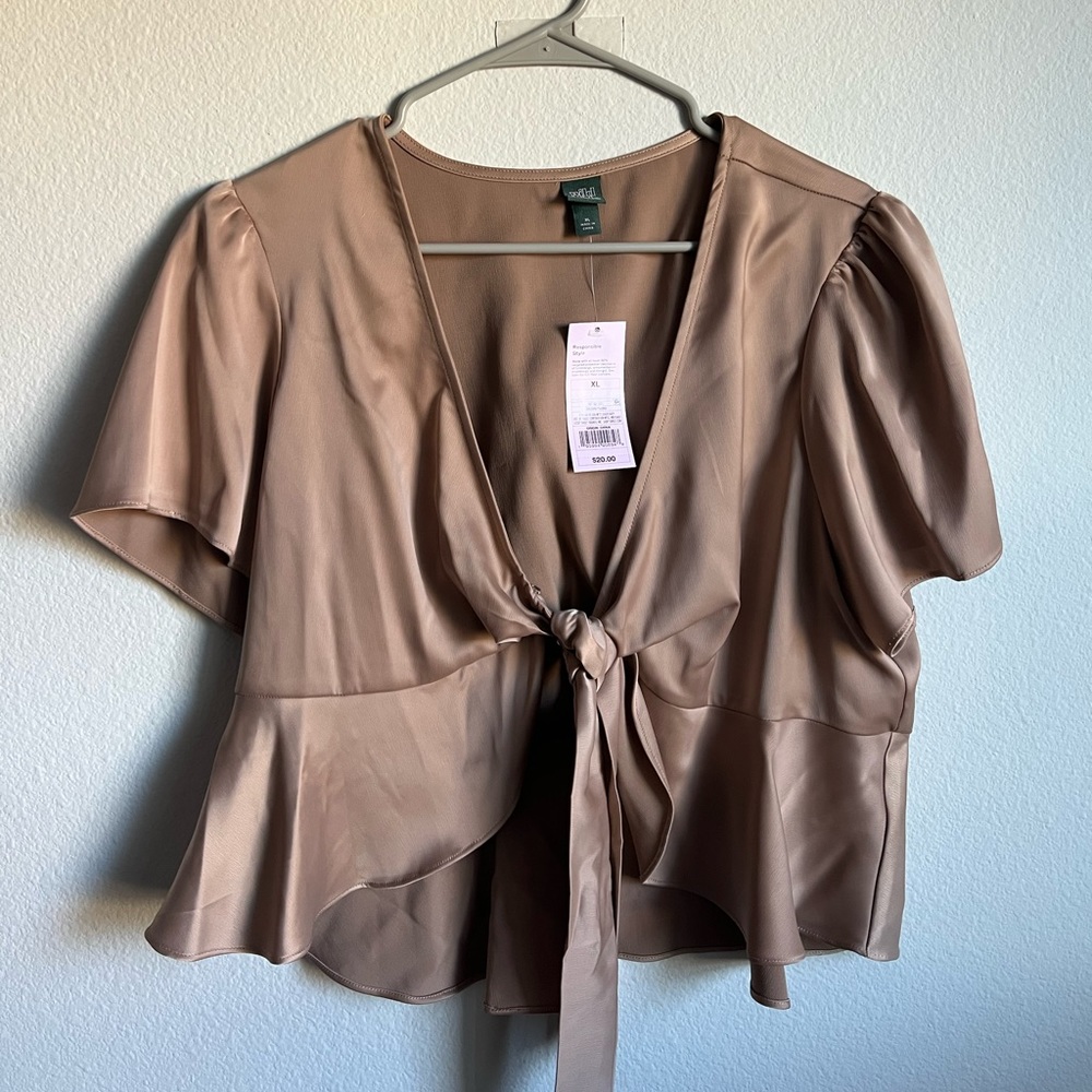 Tie-front Blouse